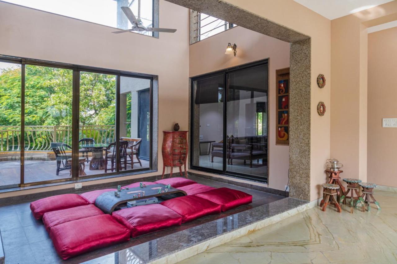 Saffronstays Aura, Alibaug - Luxury Pool Villa With A Game Room And Spacious Lawn Alībāg Ngoại thất bức ảnh